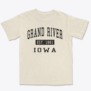 Grand River Iowa Classic Established Premium Heavyweight T-shirt