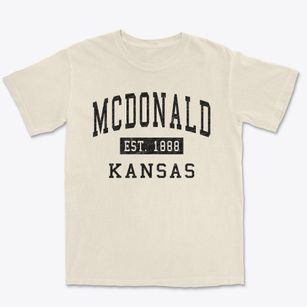 Mcdonald Kansas Classic Established Premium Heavyweight T-shirt