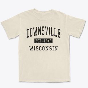 Downsville Wisconsin Classic Established Premium Heavyweight T-shirt