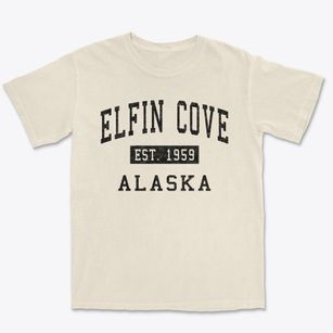 Elfin Cove Alaska Classic Established Premium Heavyweight T-shirt