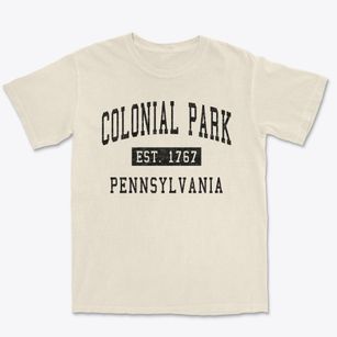 Colonial Park Pennsylvania Classic Established Premium Heavyweight T-shirt