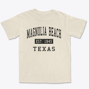 Magnolia Beach Texas Classic Established Premium Heavyweight T-shirt