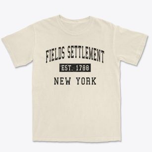 Fields Settlement New York Classic Established Premium Heavyweight T-shirt