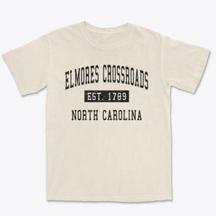 Elmores Crossroads North Carolina Classic Established Premium Heavyweight T-shirt