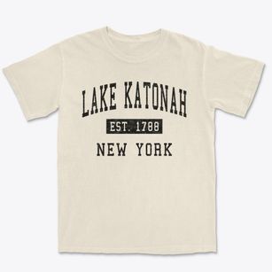 Lake Katonah New York Classic Established Premium Heavyweight T-shirt