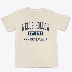 Wells Hollow Pennsylvania Classic Established Premium Heavyweight T-shirt