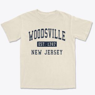 Woodsville New Jersey Classic Established Premium Heavyweight T-shirt