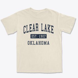 Clear Lake Oklahoma Classic Established Premium Heavyweight T-shirt