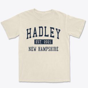 Hadley New Hampshire Classic Established Premium Heavyweight T-shirt