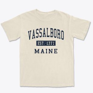 Vassalboro Maine Classic Established Premium Heavyweight T-shirt