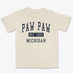 Paw Paw Michigan Classic Established Premium Heavyweight T-shirt