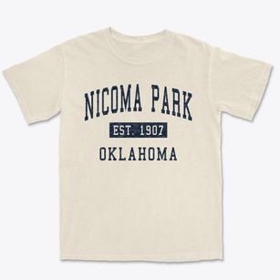 Nicoma Park Oklahoma Classic Established Premium Heavyweight T-shirt