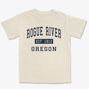 Rogue River Oregon Classic Established Premium Heavyweight T-shirt
