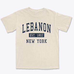 Lebanon New York Classic Established Premium Heavyweight T-shirt
