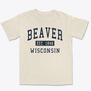 Beaver Wisconsin Classic Established Premium Heavyweight T-shirt