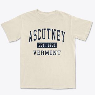 Ascutney Vermont Classic Established Premium Heavyweight T-shirt