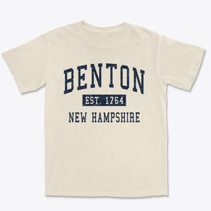 Benton New Hampshire Classic Established Premium Heavyweight T-shirt