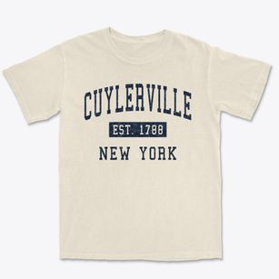Cuylerville New York Classic Established Premium Heavyweight T-shirt