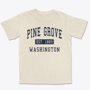 Pine Grove Washington Classic Established Premium Heavyweight T-shirt