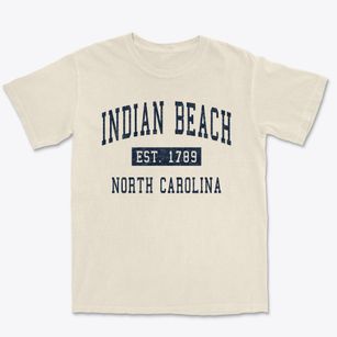 Indian Beach North Carolina Classic Established Premium Heavyweight T-shirt