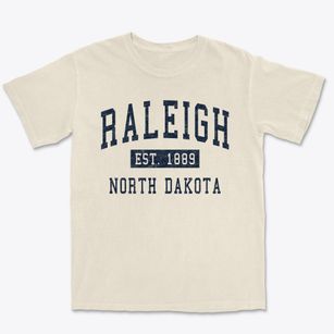 Raleigh North Dakota Classic Established Premium Heavyweight T-shirt
