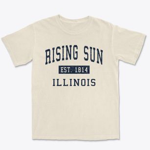 Rising Sun Illinois Classic Established Premium Heavyweight T-shirt