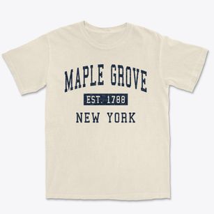 Maple Grove New York Classic Established Premium Heavyweight T-shirt