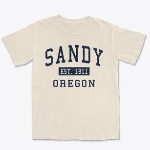 Sandy Oregon Classic Established Premium Heavyweight T-shirt