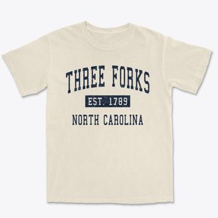 Three Forks North Carolina Classic Established Premium Heavyweight T-shirt