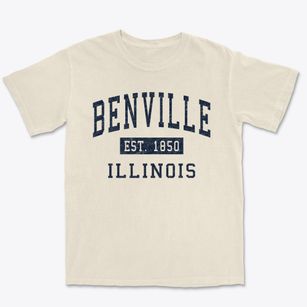 Benville Illinois Classic Established Premium Heavyweight T-shirt