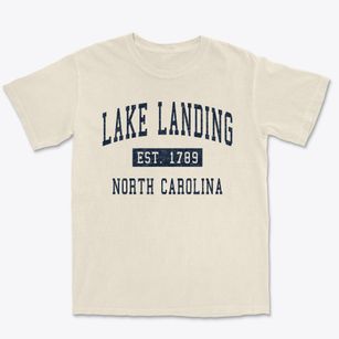 Lake Landing North Carolina Classic Established Premium Heavyweight T-shirt