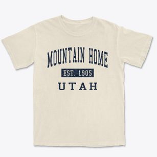 Mountain Home Utah Classic Established Premium Heavyweight T-shirt