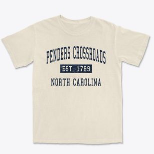 Penders Crossroads North Carolina Classic Established Premium Heavyweight T-shirt