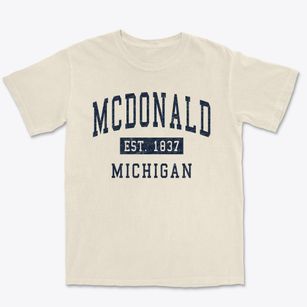 Mcdonald Michigan Classic Established Premium Heavyweight T-shirt