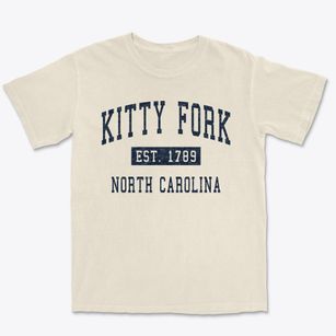 Kitty Fork North Carolina Classic Established Premium Heavyweight T-shirt