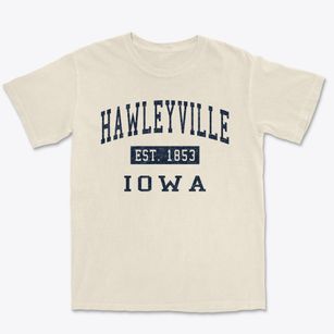 Hawleyville Iowa Classic Established Premium Heavyweight T-shirt