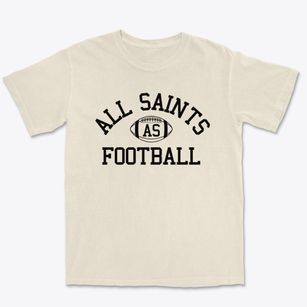 All Saints School Classic Football Premium Heavyweight T-shirt