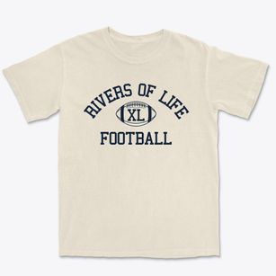Rivers Of Life Christian Classic Football Premium Heavyweight T-shirt