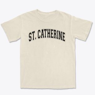 St Catherine Of Sienna Parish Varsity Arch Premium Heavyweight T-shirt