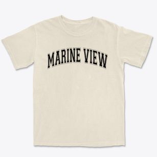 Marine View Middle School Varsity Arch Premium Heavyweight T-shirt