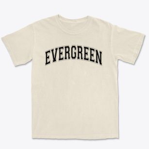 Evergreen Elementary School Varsity Arch Premium Heavyweight T-shirt