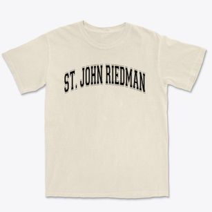 Saint John Riedman Memorial School Varsity Arch Premium Heavyweight T-shirt