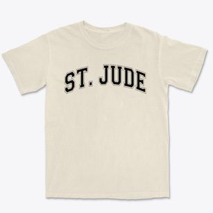 St Jude Thaddeus Parish Varsity Arch Premium Heavyweight T-shirt