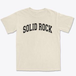 Solid Rock Christian School Varsity Arch Premium Heavyweight T-shirt
