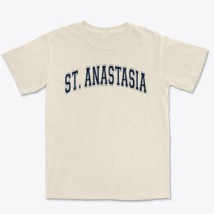 St Anastasia Parish Varsity Arch Premium Heavyweight T-shirt