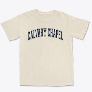 Calvary Chapel Christian School Varsity Arch Premium Heavyweight T-shirt