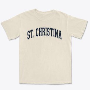 Saint Christina School Varsity Arch Premium Heavyweight T-shirt