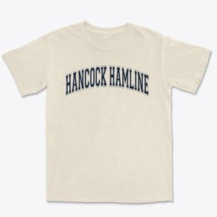 Hancock Hamline University Collaborative Varsity Arch Premium Heavyweight T-shirt