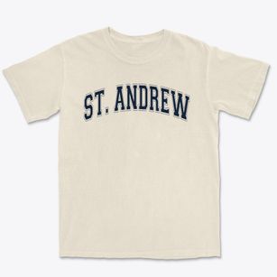 Saint Andrew The Apistolic School Varsity Arch Premium Heavyweight T-shirt