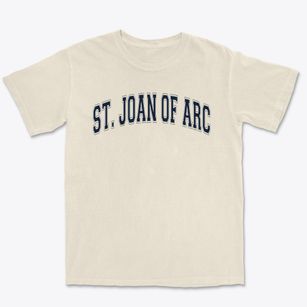 Saint Joan Of Arc School Varsity Arch Premium Heavyweight T-shirt